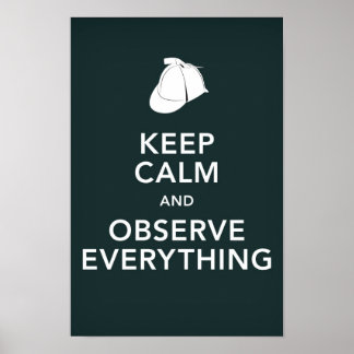 Poster Holmes Fique Calmo e Observe tudo