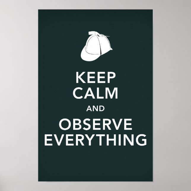 Poster Holmes Fique Calmo e Observe tudo (Frente)