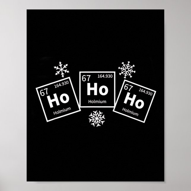 Poster Holmium Chemistry Element 67 Science Xmas Periodic (Frente)