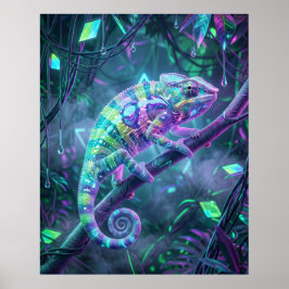 Poster Holograma Camaleão Dados Vinha
