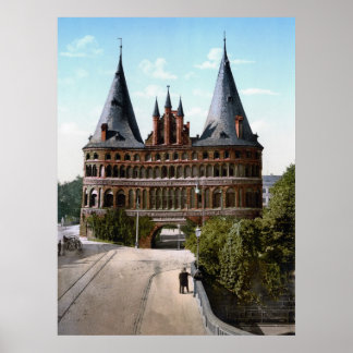 Poster Holstentor de Luebeck