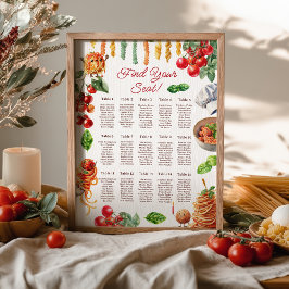 Poster Holy Cannoli little meatball 1st birthday Seating