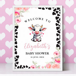 Poster Holy Cow , Cute Cow Baby shower Girl