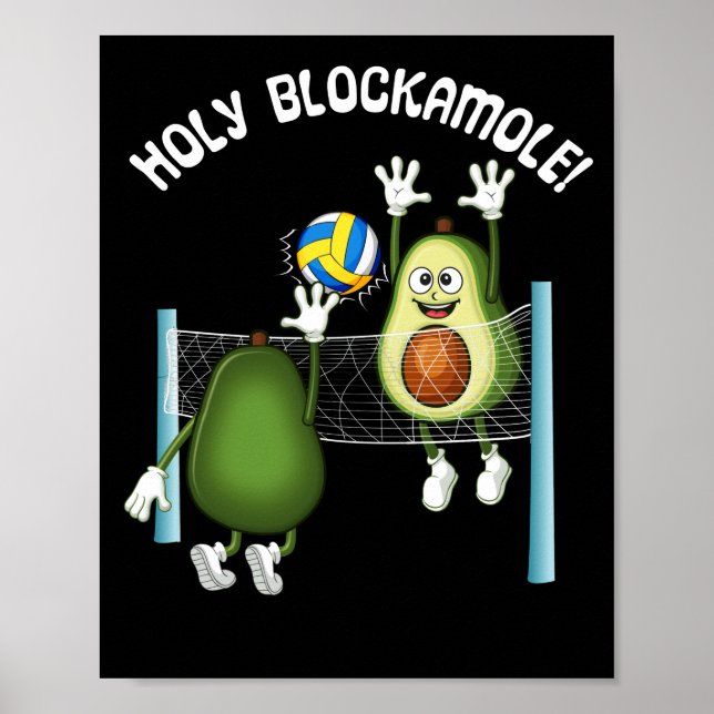 Poster Holy Guacamole Player Blocker Volleyball (Frente)