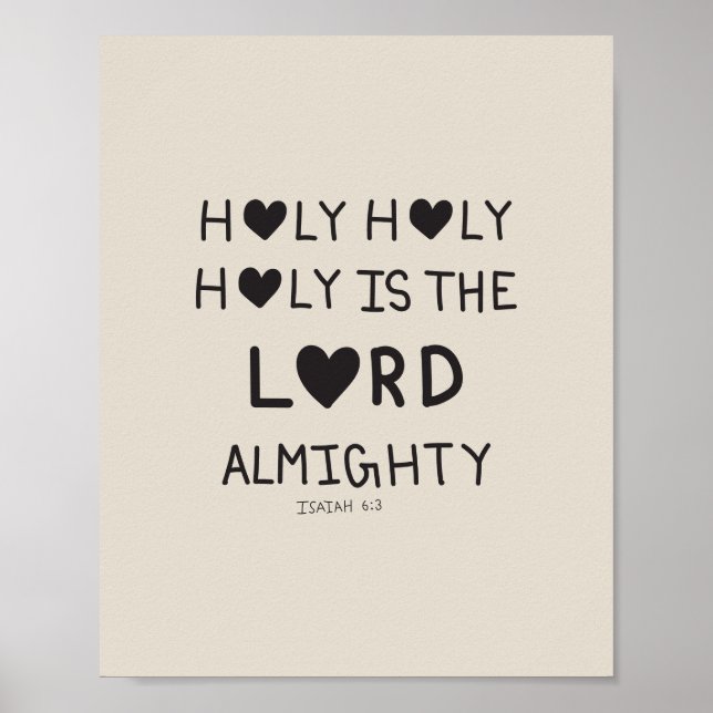 Poster Holy Holy Holy is the lord almighty  (Frente)