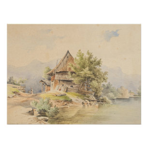 Pôster Holzhütte am See - Carl Lafite