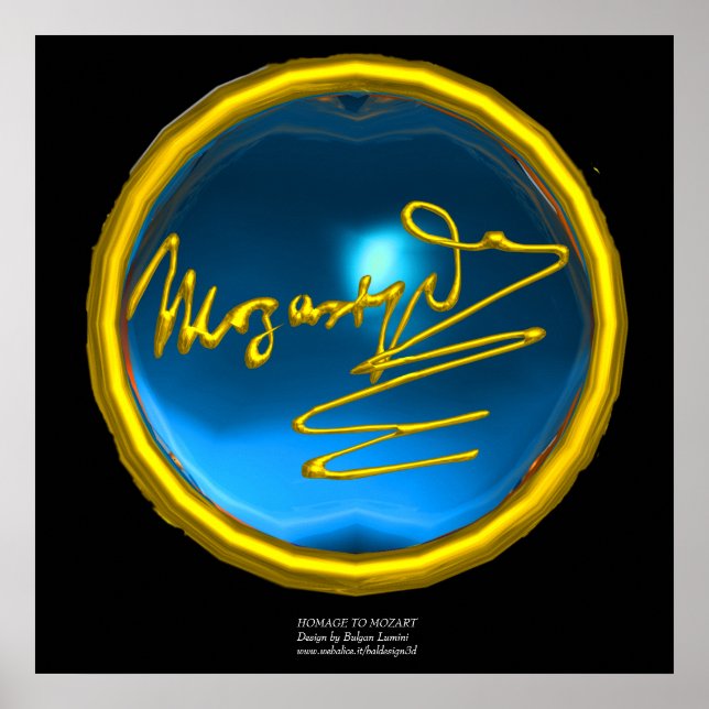 Pôster HOMAGE TO MOZART, Blue Sapphire colossal size (Frente)