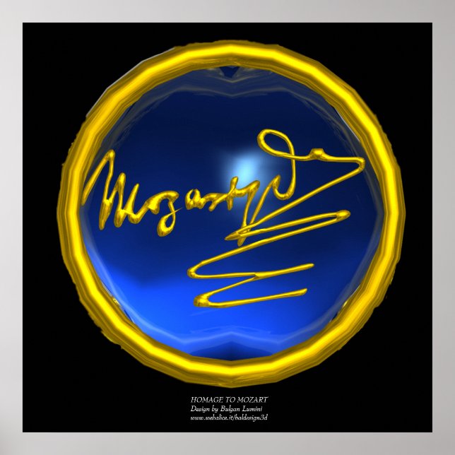 Pôster HOMAGE TO MOZART, Blue Sapphire Tamanho colossal (Frente)