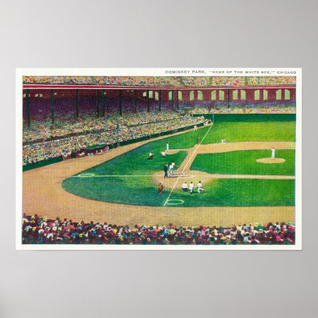 Poster Home Base Bleachers View do Comiskey Park (Frente)
