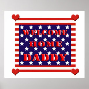 Poster Home bem-vindo do design da bandeira do pai