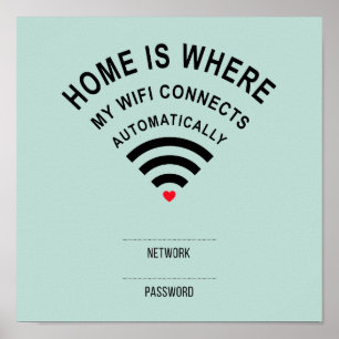 Poster Home é onde meu wifi se conecta automaticamente