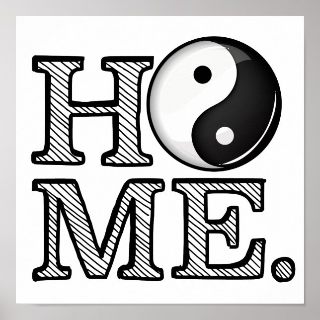 Poster Home in Harmony Yin Yang Symbol (Frente)