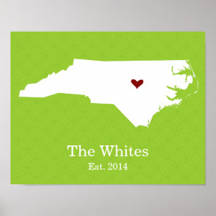 Poster Home is Where Your Heart Is - Carolina do Norte