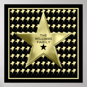 Poster Home Movie Theater Star FAMILY Nome personalizado