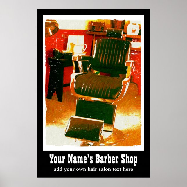 Pôster Home Salon ou Hairdresser Vintage Advertisement (Frente)