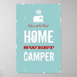 Pôster Home Sweet Camper - Rainha da RV Road