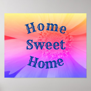 Poster Home Sweet Home Daisy Flower