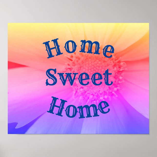 Poster Home Sweet Home Daisy Flower (Frente)