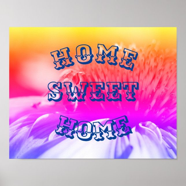 Poster Home Sweet Home Honey Bee On Flower (Frente)