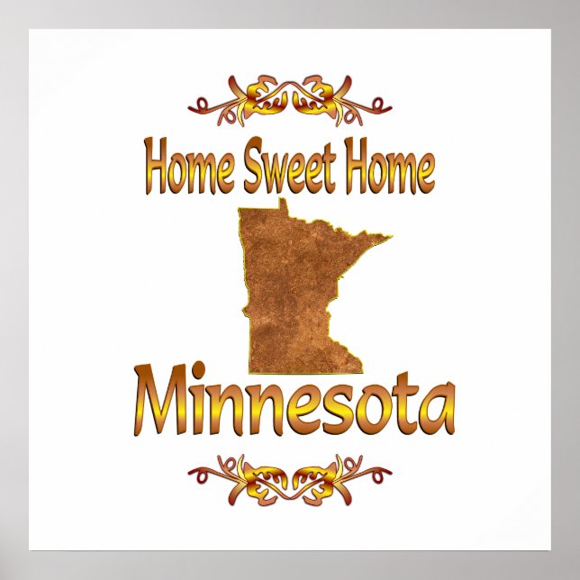 Pôster Home Sweet Home Minnesota (Frente)