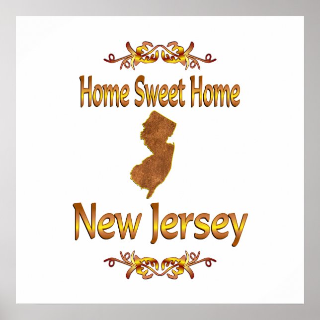 Poster Home Sweet Home New Jersey (Frente)