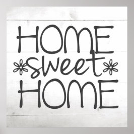 Poster Home Sweet Home Sign Wall Art