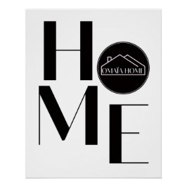 Pôster HOME Typography Wall Art