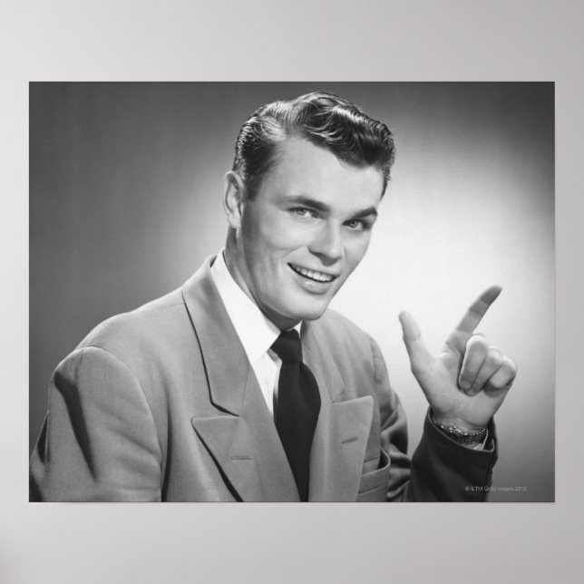 Pôster Homem a apontar 2 (Frente)