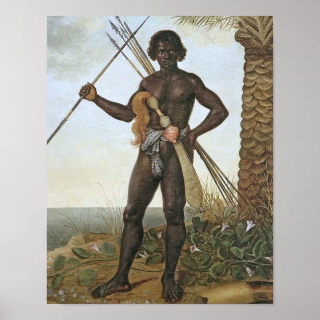 Poster Homem africano (africano) por Albert Eckhout (Frente)