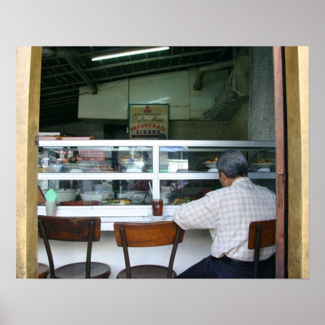 Pôster Homem comendo sozinho (Frente)