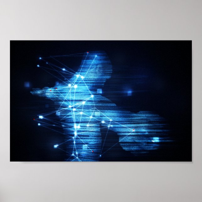 Poster Homem de alta tecnologia (Frente)