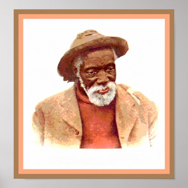 Pôster Homem de Arte Imagem de Anérica Negra (Frente)