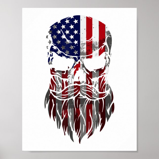Poster Homem de Barba Americana (Frente)