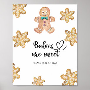 Poster Homem de biscoito de gengibre - bebês são doces