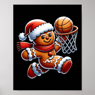 Poster Homem de Biscoito de Gengibre Brincando Esqueleto