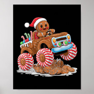 Poster Homem de Biscoito de Gengibre de Caminhão Monstro