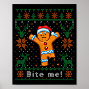 Poster Homem de Biscoito de Gengibre Me Morda - Camiseta