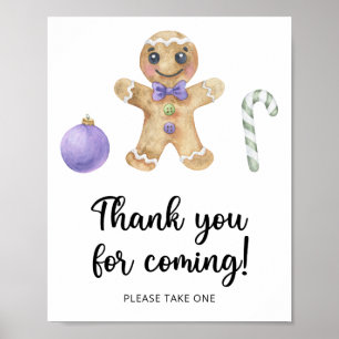 Poster Homem de biscoito de gengibre \ Obrigado por vir