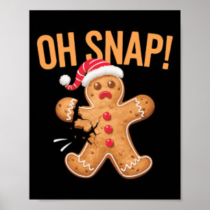 Poster Homem de Biscoito Oh Snap Natal