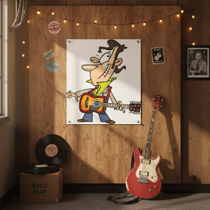 Poster Homem de Guitarra Rockstar