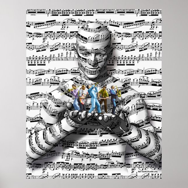 Poster Homem de Música (Frente)