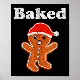Poster Homem de Pão de Gengibre Engraçado Biscoito Assado