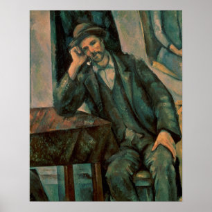 Pôster Homem de Paul Cezanne   que fuma uma tubulação