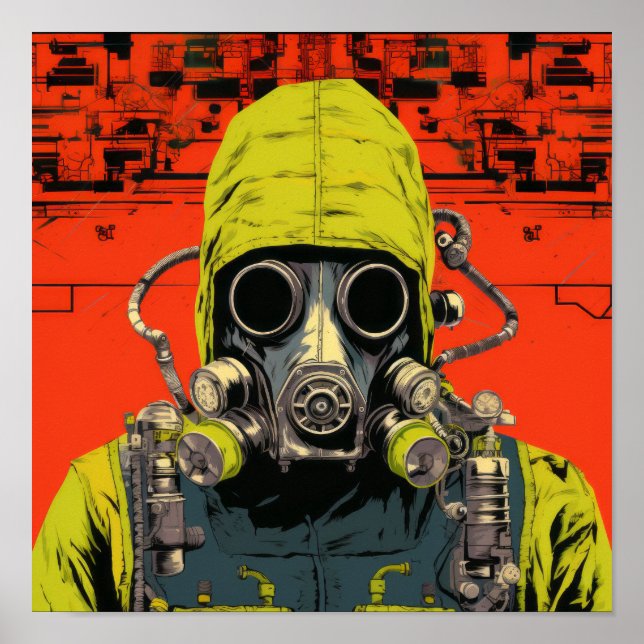 Poster Homem de Resíduos Nucleares - Super-herói Radioati (Frente)