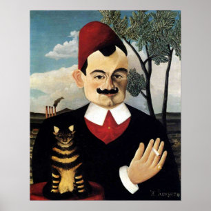 Pôster Homem e gato, Henri Rousseau