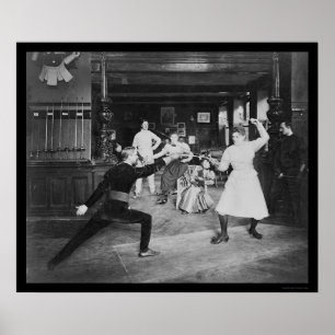 Pôster Homem e mulher que cercam 1908
