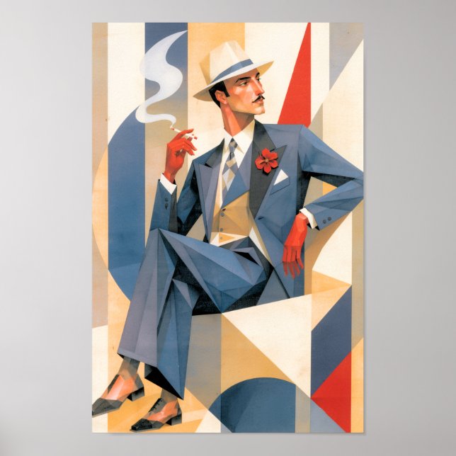 Poster Homem Elegante de 1925 (Frente)