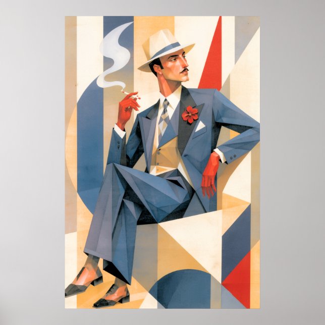 Poster Homem Elegante de 1925 (Frente)