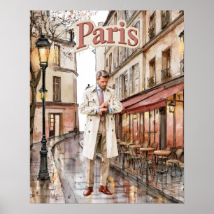 Poster Homem em Paris