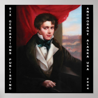 Pôster Homem Europeu do século XIX